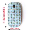 2.4G Wireless Mouse with Cute Pattern Design for All Laptops and Desktops with Nano Receiver - Christmas Tree Gift Candle Santa clausfoot view 2