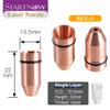 Startnow Bullet Laser Nozzles for Lasermech Fiber Cutting Machine Head Nozzle with Raytools WSX Lid Base Single Double Layer (BUL-D 10 PCS, 1.0) view 2