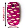 2.4G Wireless Mouse with Cute Pattern Design for All Laptops and Desktops with Nano Receiver - African Rhino Palm view 2