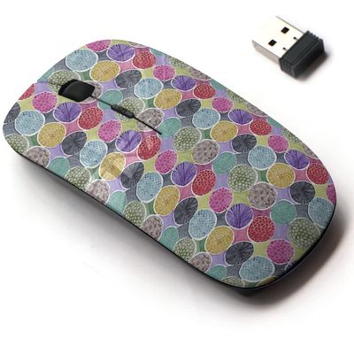 2.4G Wireless Mouse with Cute Pattern Design for All Laptops and Desktops with Nano Receiver - Trendy spot Color