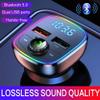 Bluetooth FM Transmitter for Car, BT 5.0 &QC3.0 Wireless FM Audio Adapter Music Player Car Kit with 6-Color Backlit, Hands-Free Calling view 2