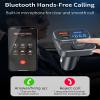 Bluetooth FM Transmitter for Car, Wireless Bluetooth Radio Car Adapter Receiver with 1.77 Inch Display, QC3.0 and Smart 2.4A Dual USB Ports AUX Input/Output view 3