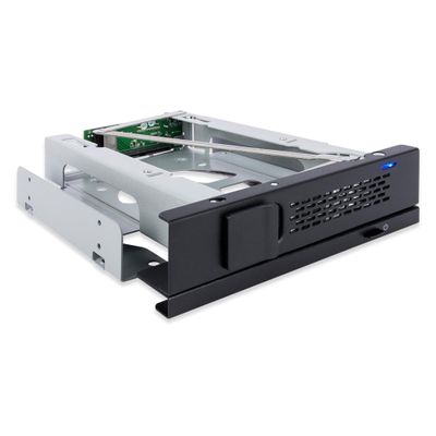 TurboSwap MB171SP-1B SATA / SAS Hot Swap Mobile Rack for 3.5 Inch Hard Drive Completely Metal Strapless Design Black