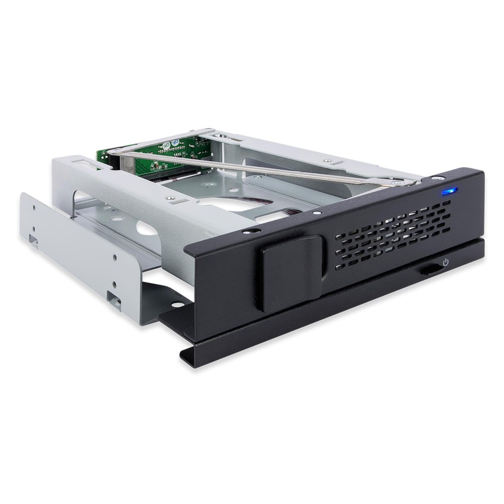 TurboSwap MB171SP-1B SATA / SAS Hot Swap Mobile Rack for 3.5 Inch Hard Drive Completely Metal Strapless Design Black