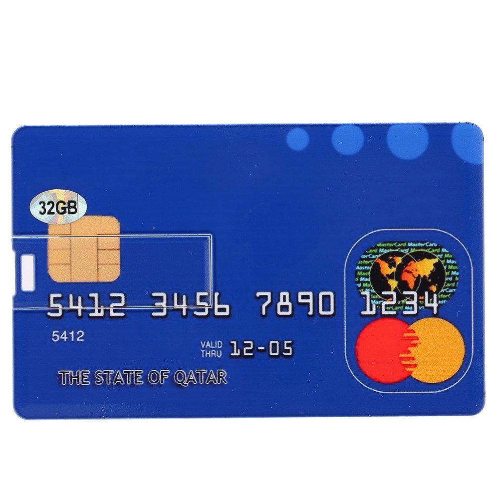 Card U Disk, Simple Unique USB Flash Drive 32GB Computer External Student Office Creative Portable Storage Card Shape U Disc,for Computer Laptop Desktop