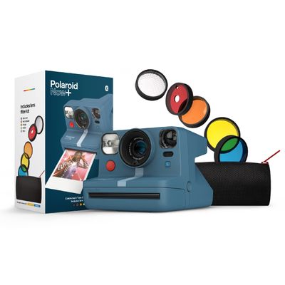 Polaroid Now+ Blue Gray (9063) - Bluetooth Connected I-Type Instant Film Camera with Bonus Lens Filter Set
