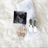 Kate & Milo Weekly Pregnancy Milestone Marker Discs - Classic Cursive Script Wooden Discs With Reversible Photo Props for Baby Announcement and Milestones, Gender-Neutral Gift view 3