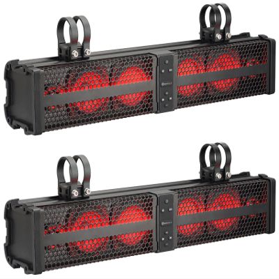(2) Rockville XBAR-24 24" Soundbar Bluetooth Speakers Compatible with Polaris RZR/ATV/UTV