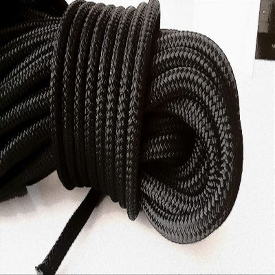 1/2 x 100 ft. Double Braid-Yacht Braid Polyester Rope Hank.Black