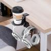 WixGear Headphone Stand, 2 in 1 PC Gaming Headset Stand Cup Holder, with Cable Organizer, 360 Adjustable & Rotating Arm Clamp Headphone Holder, Suitable for All Headphones and Drinks view 2