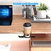 WixGear Headphone Stand, 2 in 1 PC Gaming Headset Stand Cup Holder, with Cable Organizer, 360 Adjustable & Rotating Arm Clamp Headphone Holder, Suitable for All Headphones and Drinks view 3