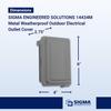 Sigma Engineered Solutions 14434M 1-Gang Metal While-in-Use Weatherproof Cover, Gray view 3