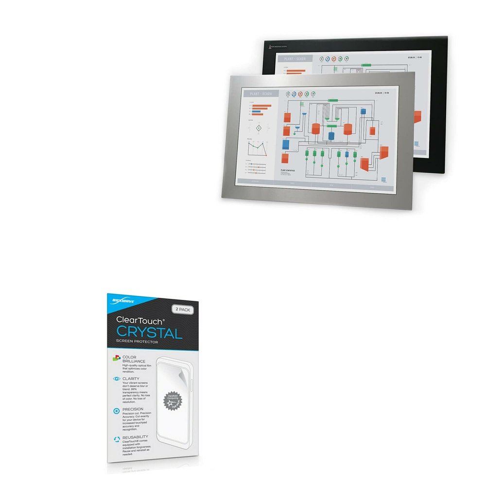BoxWave Screen Protector Compatible with Hope Industrial Systems 22" Panel Mount Monitor - ClearTouch Crystal (2-Pack), HD Film Skin - Shields from Scratches
