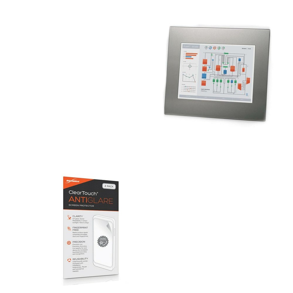 BoxWave Screen Protector Compatible with Hope Industrial Systems 12" Panel Mount Monitor - ClearTouch Anti-Glare (2-Pack), Anti-Fingerprint Matte Film Skin