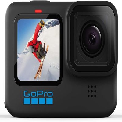 GoPro HERO10 Black - Waterproof Action Camera with Front LCD and Touch Rear Screens, 5.3K60 Ultra HD Video, 23MP Photos, 1080p Live Streaming, Webcam, Stabilization