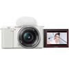 Sony ZV-E10 Mirrorless Alpha APS-C Vlog Camera Body and 16-50mm F3.5-5.6 Zoom Lens ILCZV-E10L/W White Bundle with Deco Gear Case + Filter Set + Wide Angle & Telephoto Lenses + Accessories Kit view 3