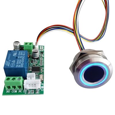 Taidacent Fingerprint Recognition Module Waterproof Identification Fingerprint Control Car Door Lock Relay 485 MODBUS (Control Board with Box, Fingerprint with Cover)
