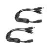 Heyiarbeit DC Power Cable 1 Female to 4 Male 5.5mm x 2.1mm DC Power Adapter Splitter with Switch for Indoor Camera LED Light Strip Security Cameras Black Tone 2Pcs view 1