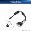 Heyiarbeit DC Power Cable 1 Female to 4 Male 5.5mm x 2.1mm DC Power Adapter Splitter with Switch for Indoor Camera LED Light Strip Security Cameras Black Tone 2Pcs view 2