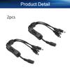 Heyiarbeit DC Power Cable 1 Female to 4 Male 5.5mm x 2.1mm DC Power Adapter Splitter with Switch for Indoor Camera LED Light Strip Security Cameras Black Tone 2Pcs view 4