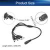 Heyiarbeit DC Power Adapter Splitter Cable 1 Female to 5 Male 5.5mm x 2.1mm DC Power Cable for CCTV Security Cameras LED Light Strip Black Tone 2Pcs view 2
