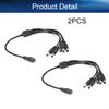 Heyiarbeit DC Power Adapter Splitter Cable 1 Female to 5 Male 5.5mm x 2.1mm DC Power Cable for CCTV Security Cameras LED Light Strip Black Tone 2Pcs view 4