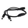 Heyiarbeit DC Power Adapter Splitter Cable 1 Female to 2 Male 5.5mm x 2.1mm DC Power Cable for CCTV Security Cameras LED Light Strip Black Tone 2Pcs view 1