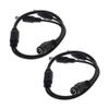 Heyiarbeit DC Power Adapter Splitter Cable 1 Female to 2 Male 5.5mm x 2.1mm DC Power Cable for CCTV Security Cameras LED Light Strip Black Tone 2Pcs view 4