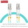 10m(30ft) OM4 LC LC Fiber Patch Cables MMF Multimode, Options 0.2m~153m, MM Fiber Optic Cable Duplex, 50/125m 40G/100G LSZH  view 2