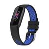 Band Compatible with Fitbit Luxe Bands, Soft Silicone Breathable Straps Replacement Sport Wristbands for Fitbit Luxe Women&Men (Black/Blue) view 2