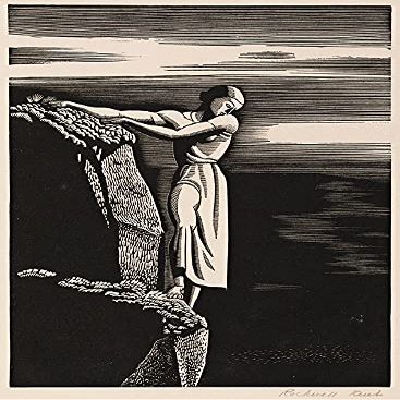 ROCKWELL KENT : Girl on Cliff : 1930 : Archival Quality Art Print