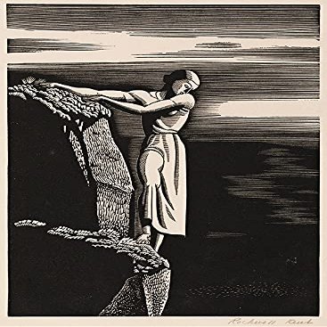 ROCKWELL KENT : Girl on Cliff : 1930 : Archival Quality Art Print