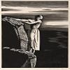 ROCKWELL KENT : Girl on Cliff : 1930 : Archival Quality Art Print view 1