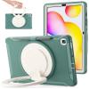 BATYUE Case for Samsung Galaxy Tab S6 Lite 10.4 Inch 2024/2022/2020 with S Pen Holder, Shockproof Rugged Cover with 360 Rotating Stand, Handle Grip for Samsung S6 Lite Tablet, for Kids, Emerald Green view 1