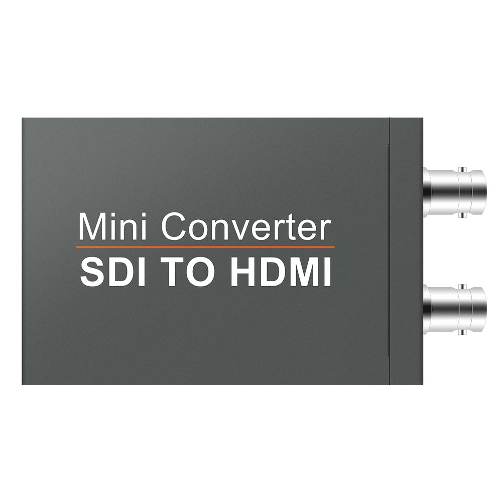 Wiistar SDI to HDMI Converter, Mini SDI to HDMI Audio Video Converter Adaptr Support 3G-SDI, HD-SDI, SD-SDI with SDI Loopout for Camera HDTV