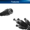 Heyiarbeit DC Power Adapter Splitter Cable 1 Female to 4 Male 5.5mm x 2.1mm DC Power Cable for CCTV Security Cameras LED Light Strip Black Tone 1Pcs view 3