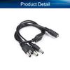 Heyiarbeit DC Power Adapter Splitter Cable 1 Female to 4 Male 5.5mm x 2.1mm DC Power Cable for CCTV Security Cameras LED Light Strip Black Tone 1Pcs view 4
