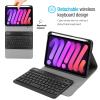 ProCase Keyboard Case for iPad mini 7 (A17 Pro) 2024 / iPad mini 6 2021, Detachable Wireless Keyboard Protective Cover Cases for 8.3 Inch iPad mini 7th 6th Generation Gen Keyboard Case- Black view 3