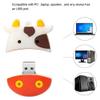 USB Flash Drive 32GB Cute Cow Pattern USB Drive Thumb Drives USB 2.0 Memory Stick for External Data Storage, White Red view 3