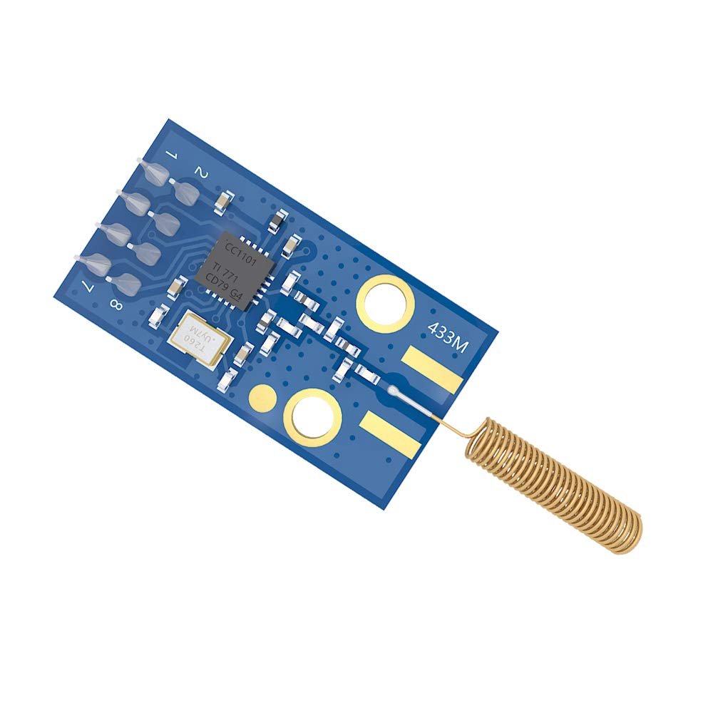 433MHz CC1101 DIP Wireless Transceiver rf Module E07-M1101D-TH 10dBm 10mW 500m SPI SMD rf Transmitter and Receiver with Spring Antenna for Home Security