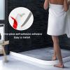 AWERQ Collapsible Shower Water Guard, Collapsible Threshold Water Dam,Water Dam Barrier Shower Threshold, Water Stopper Retention System Dry and Wet Separation for Bathroom Kitchen, White view 2