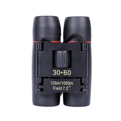 Nuojie Telescope Portable Ultra Wide-Angle Portable Binoculars 30 X 60 Zoom Outdoor Travel Folding Binoculars with Bag (Color : Black)