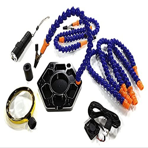 Integy Soldering Workstation Stand w/LED Light, Fan & Magnifying Glass