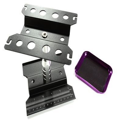 Integy Universal Car Stand Workstation (140x120x145mm) w/Magnetic Parts Storage Tray