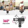 ULANZI ST-06S Phone Tripod Mount, Universal Smartphone Mount Adapter with 2 Cold Shoe, 360 Rotates Adjustable Cell Phone Clip Clamp Holder, Compatible with iPhone 17/16/15, Samsung Galaxy Cell Phones view 2