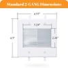 Kebulldola 2 Gang Brush Wall Plate, White 2-Gang Wall Plate with Low Voltage Mounting Bracket for Cable Pass Through (Pack of 4) view 2