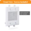 Kebulldola 2 Gang Brush Wall Plate, White 2-Gang Wall Plate with Low Voltage Mounting Bracket for Cable Pass Through (Pack of 4) view 3