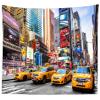 Loccor 9x6ft Fabric City Theme Backdrop New York Night Taxi Street Times Square Photography Travel Scape Photo Booth Wedding Birthday Graduation Nature Party Poster Banner Studio Video Background view 3