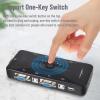 4 Port KVM Switch, USB 2.0 KVM VGA/SVGA , VGA KVM Switch with USB Hub, Computer Switch Box Adapter for PC Keyboard view 4