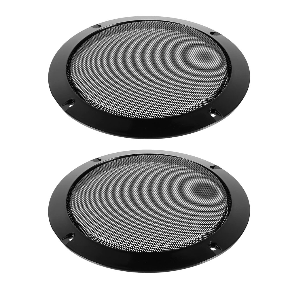 FAVOMOTO 2pcs Speaker Grille Iron Covers Loudspeaker Net Protection Black Speaker Cover for Car Audio Lightweight and Wear-Resistant Design